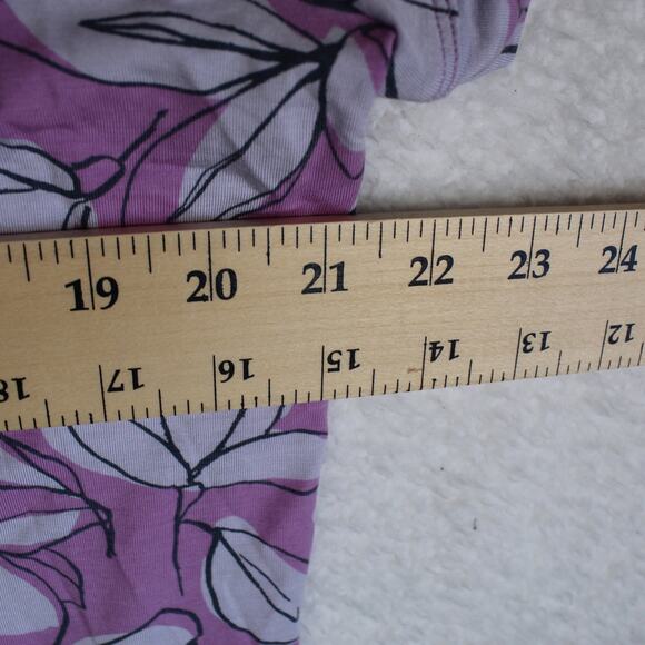 Tommy John Pajama Set Womens XL Purple Floral Button Top Pants Soft Lounge - Picture 7 of 9